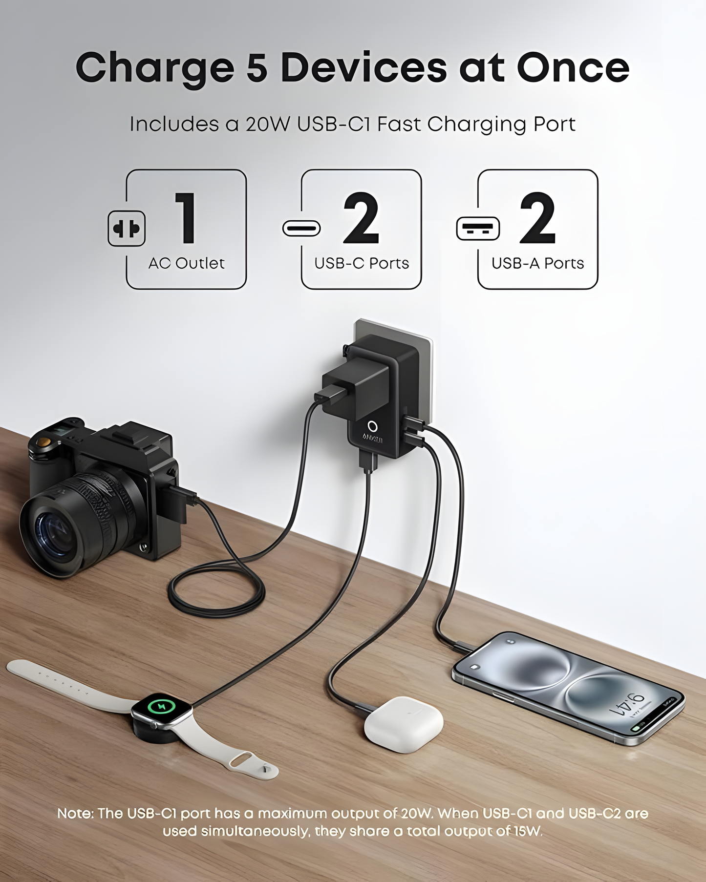 5 Port Power Adapter
