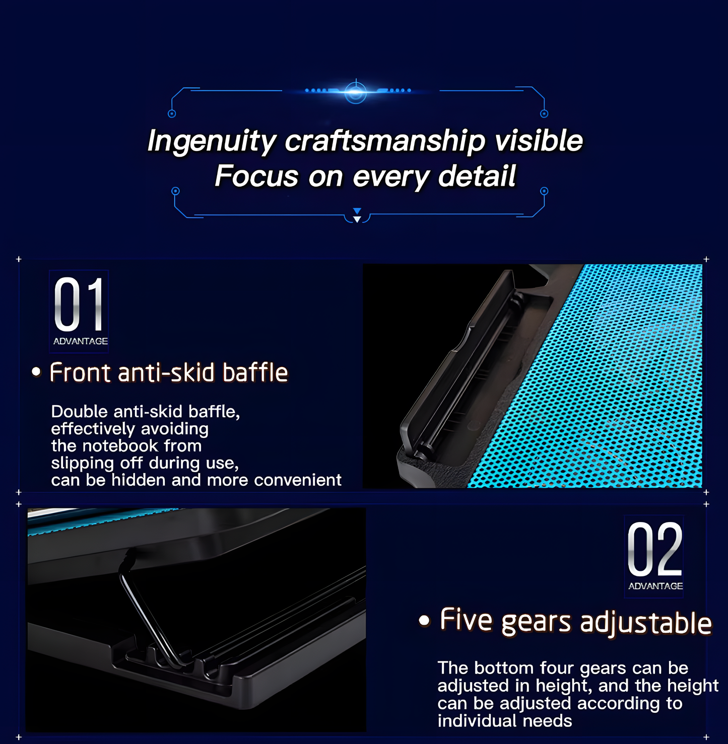 Adjustable Laptop Cooler Stand
