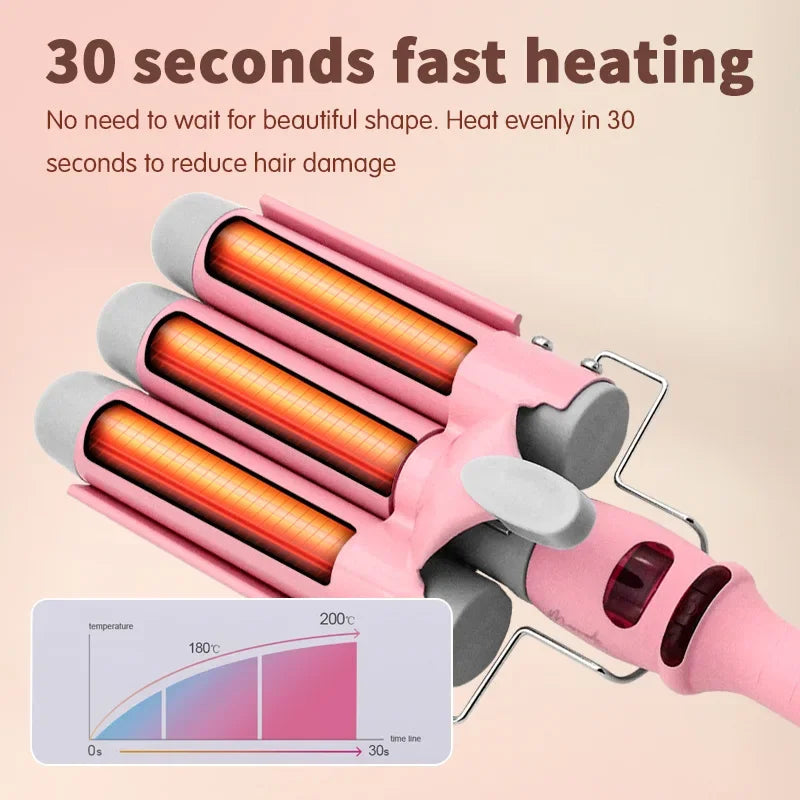 Curléa™ LCD Triple Barrel Curler