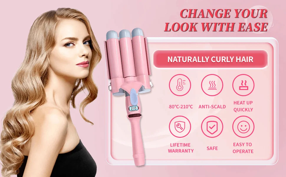 Curléa™ LCD Triple Barrel Curler