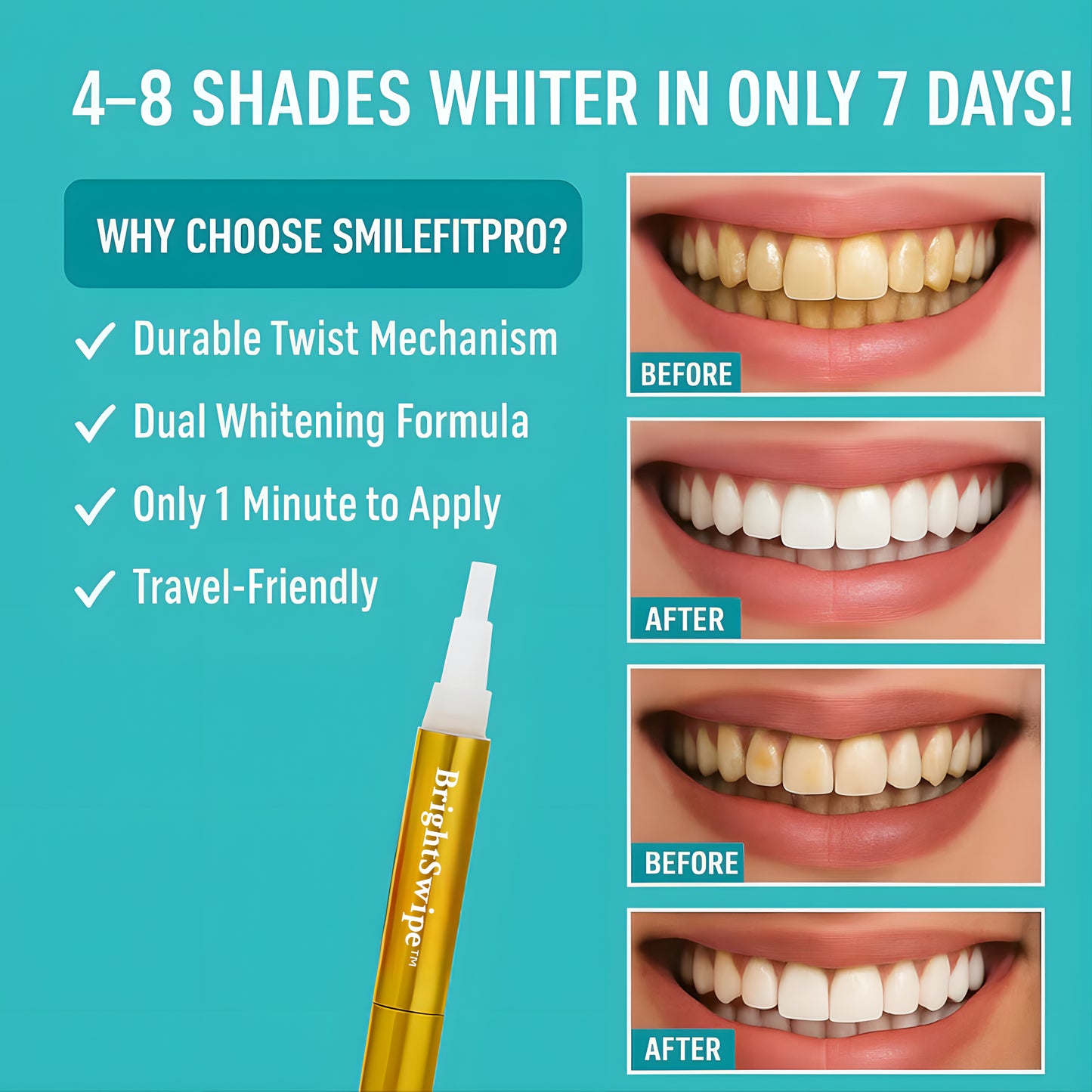 BrightSwipe™ Dual-Peroxide Formula & Xylitol