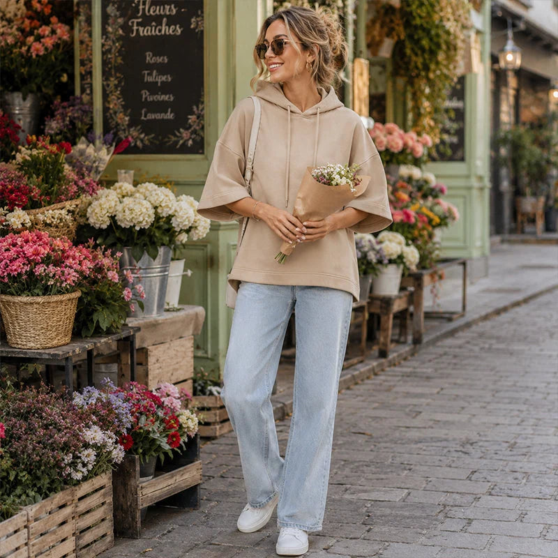 Women’s Relaxed Short Sleeve Hoodie