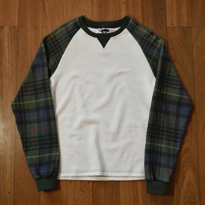 Unisex Waffle Plaid Raglan Long Sleeve