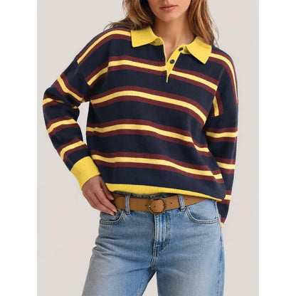 Classic Preppy Striped Women's Sweater