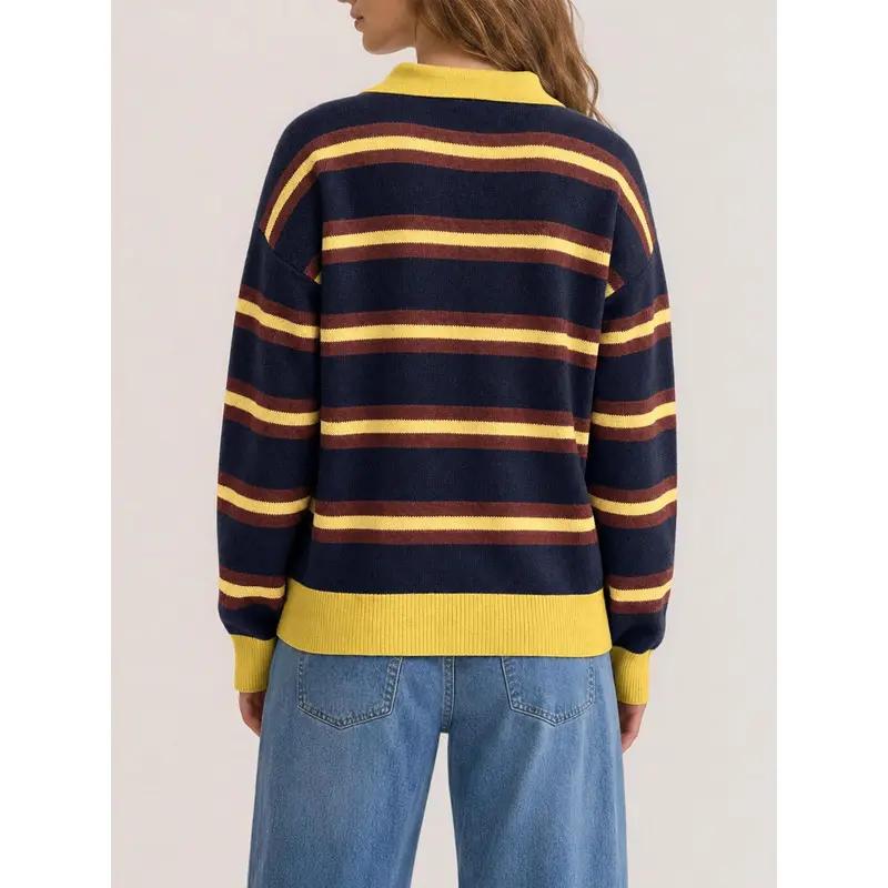 Classic Preppy Striped Women's Sweater