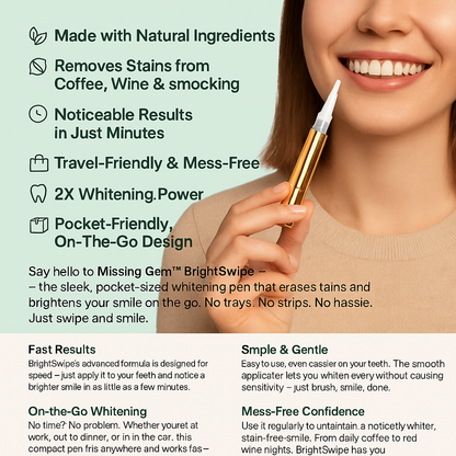 BrightSwipe™ Dual-Peroxide Formula & Xylitol