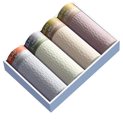 4 PCS - Pure Cotton -Men's Underwear
