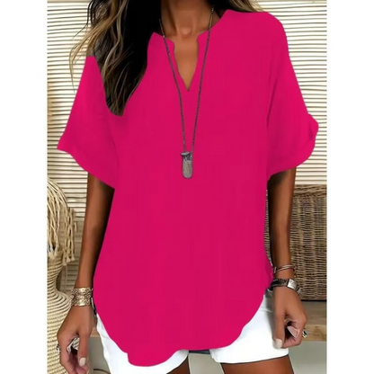 Loose Fit V-Neck Top