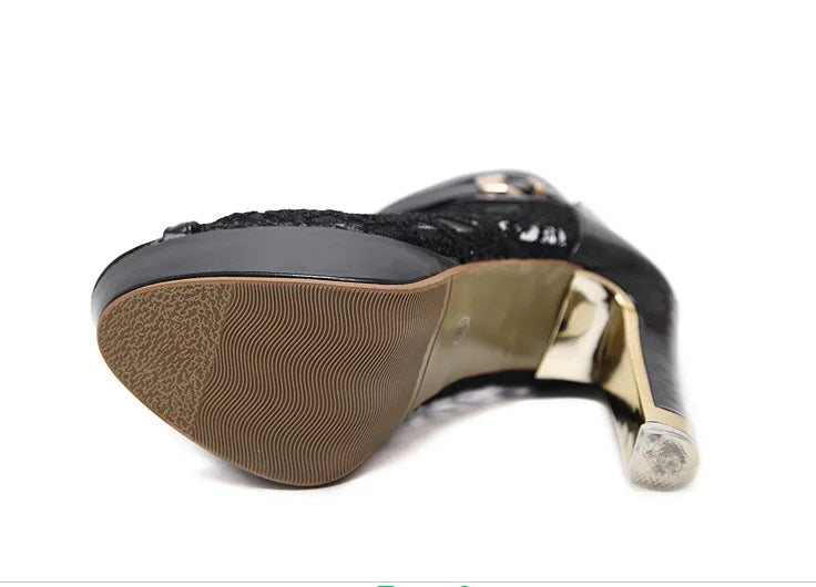 Lustra™ Mesh Platform Heels