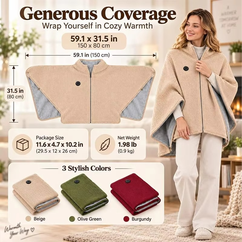 Heated Blanket Shawl
