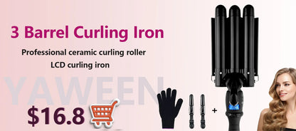 Curléa™ LCD Triple Barrel Curler