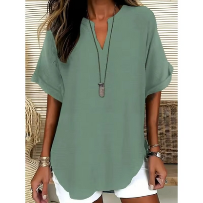 Loose Fit V-Neck Top