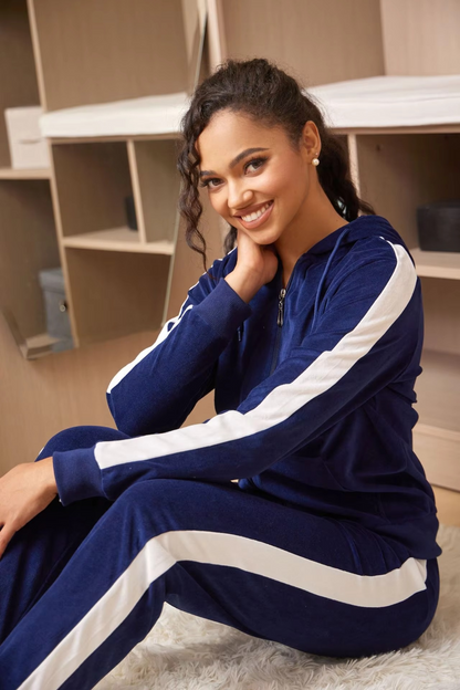 Luxe Velvet Zip-Up Tracksuit Set