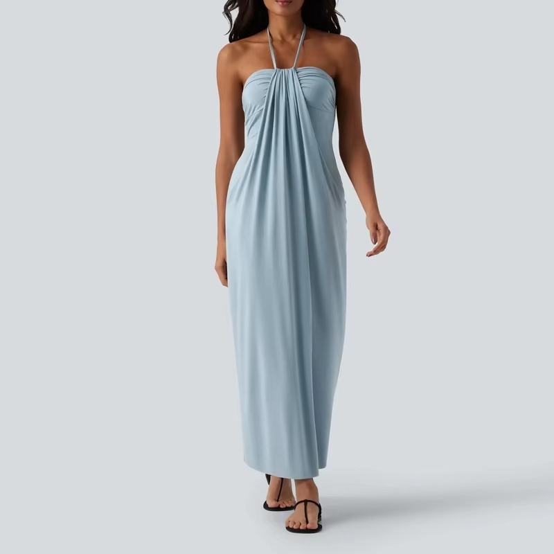 Women’s Off-Shoulder Pleated Dress