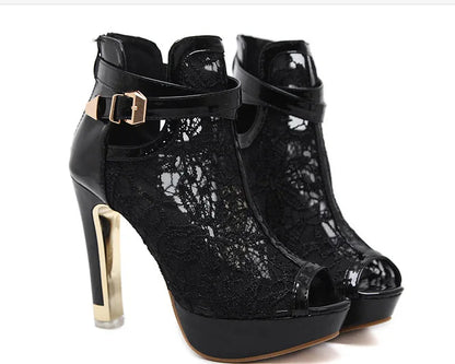 Lustra™ Mesh Platform Heels