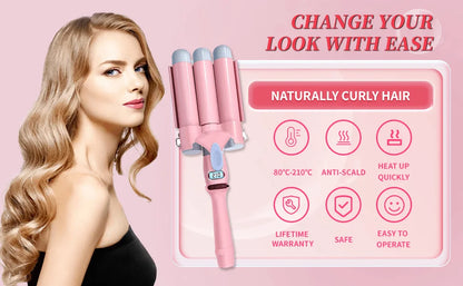 Curléa™ LCD Triple Barrel Curler