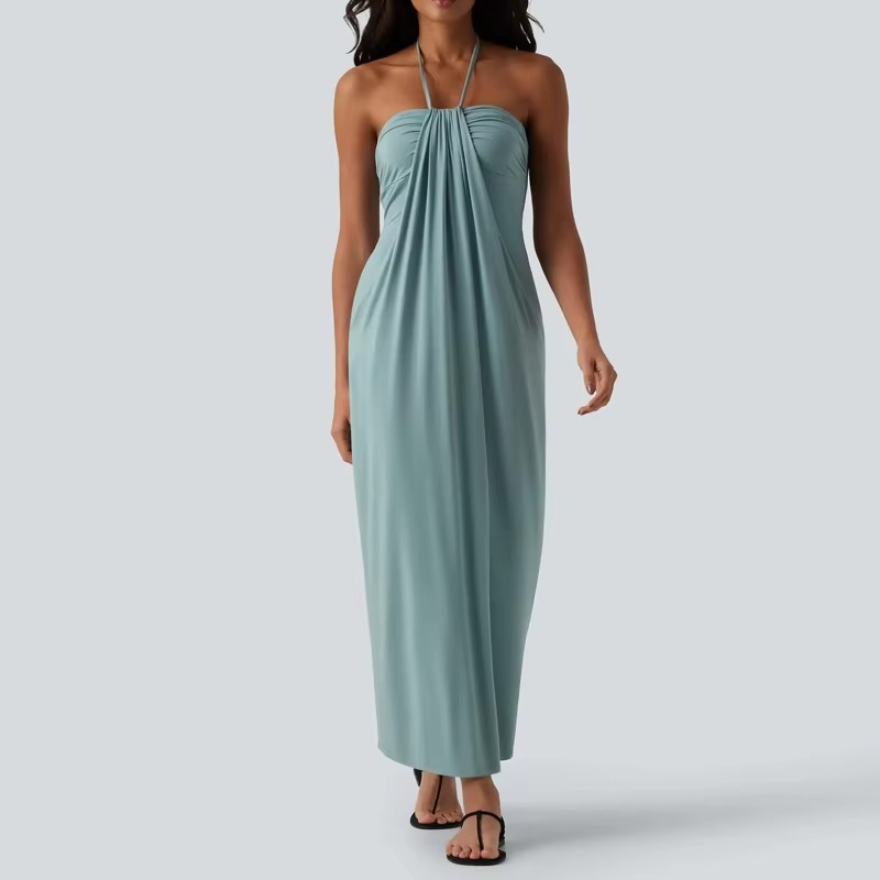 Women’s Off-Shoulder Pleated Dress