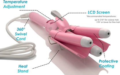 Curléa™ LCD Triple Barrel Curler