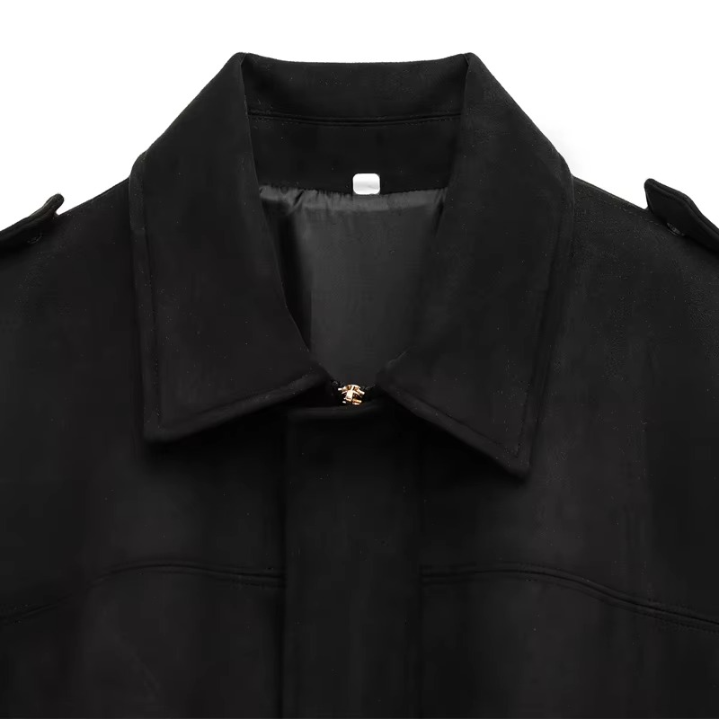 Women's Bomber Jacket Lapel Long Sleeve