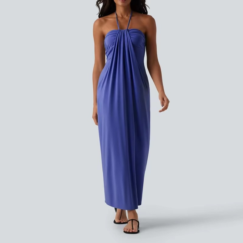 Women’s Off-Shoulder Pleated Dress