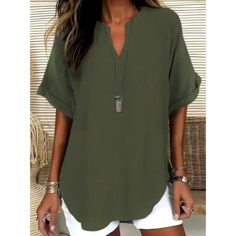 Loose Fit V-Neck Top