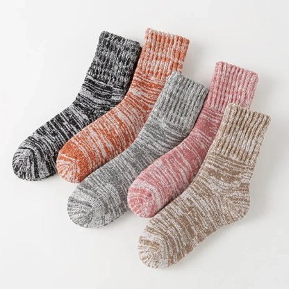 5 Pack - Women’s Warm Cotton Socks (one Size)