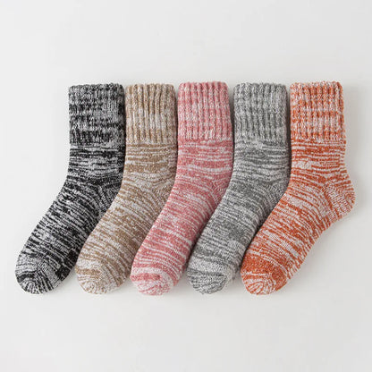 5 Pack - Women’s Warm Cotton Socks (one Size)