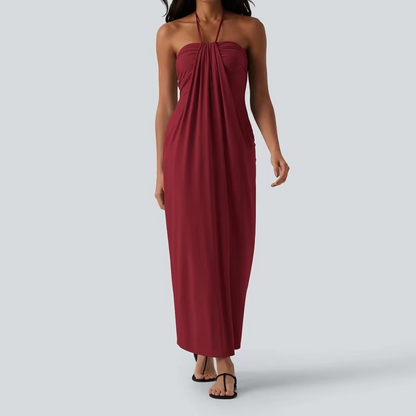 Women’s Off-Shoulder Pleated Dress