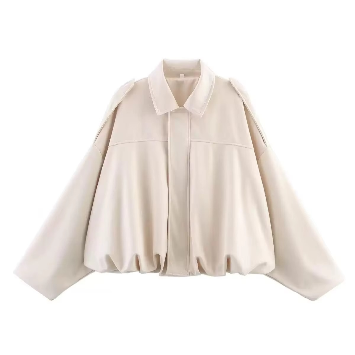 Women's Bomber Jacket Lapel Long Sleeve