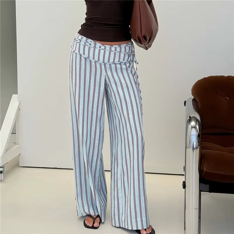 Loose Fit Wide Leg Linen Pants