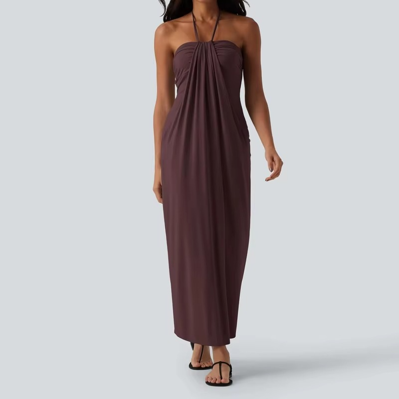 Women’s Off-Shoulder Pleated Dress