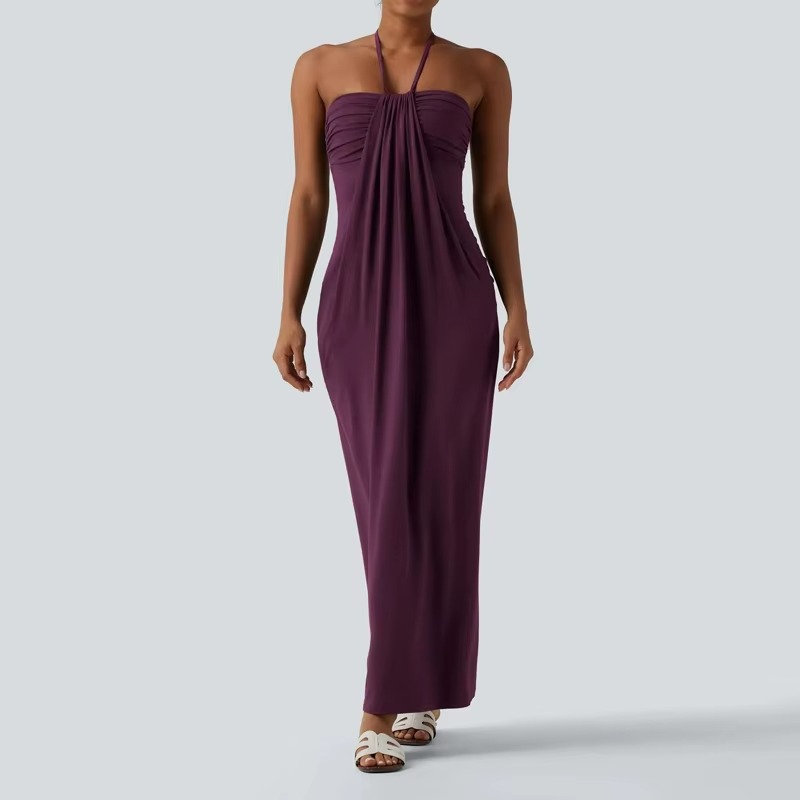 Women’s Off-Shoulder Pleated Dress