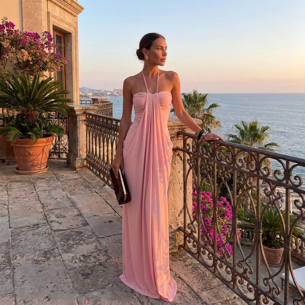 Women’s Off-Shoulder Pleated Dress