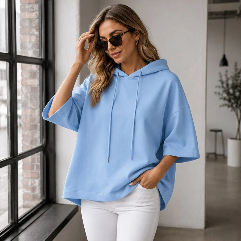 Women’s Relaxed Short Sleeve Hoodie