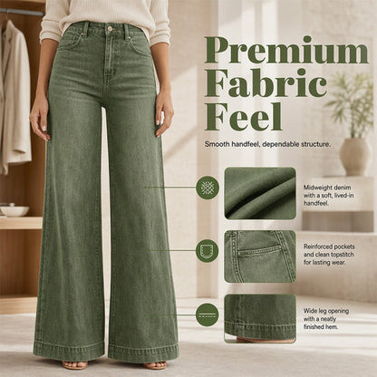High-Waisted Wide-Leg Jeans