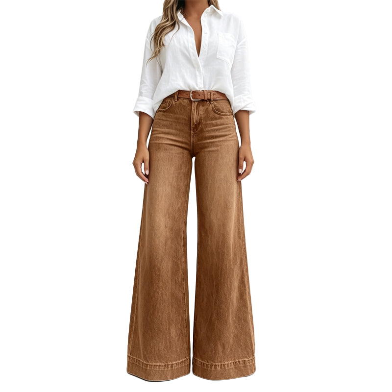 High-Waisted Wide-Leg Jeans